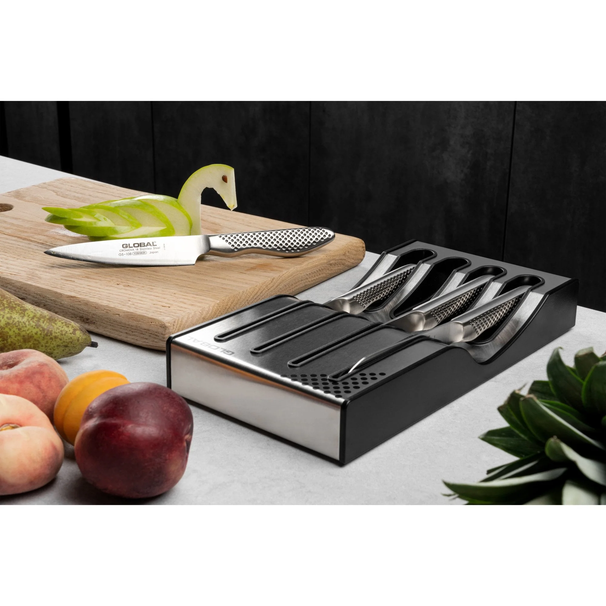 Global Steak Knife Set with Storage Dock - Image 3