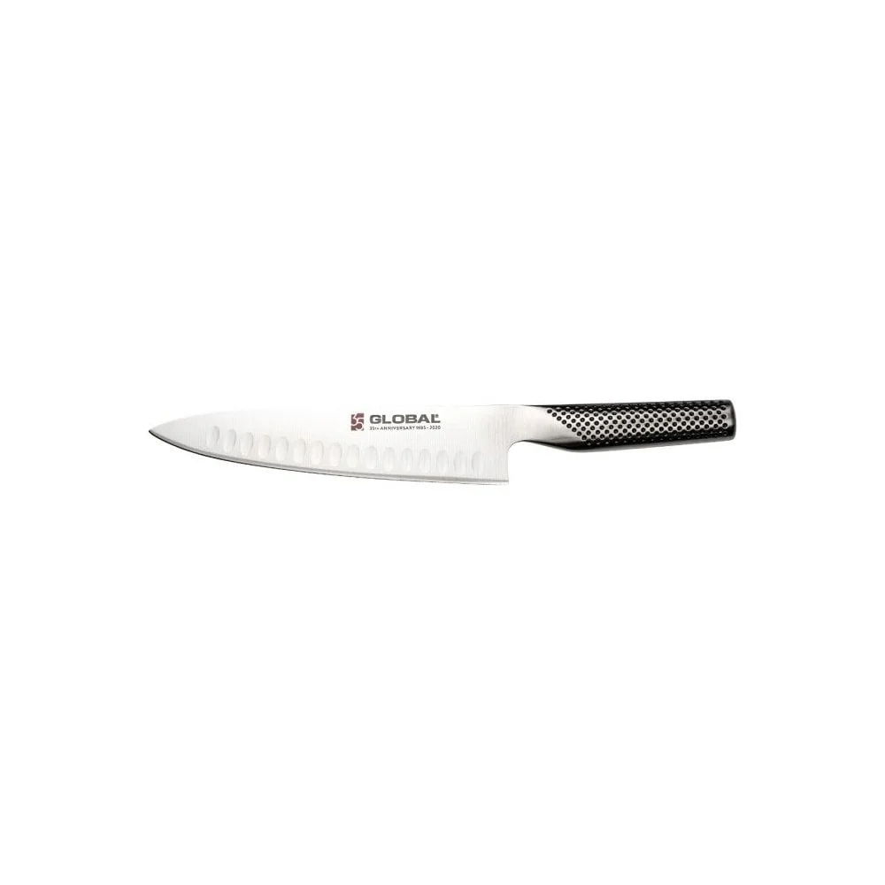 Global 35th Anniversary Chef's Knife, 19cm Fluted Blade