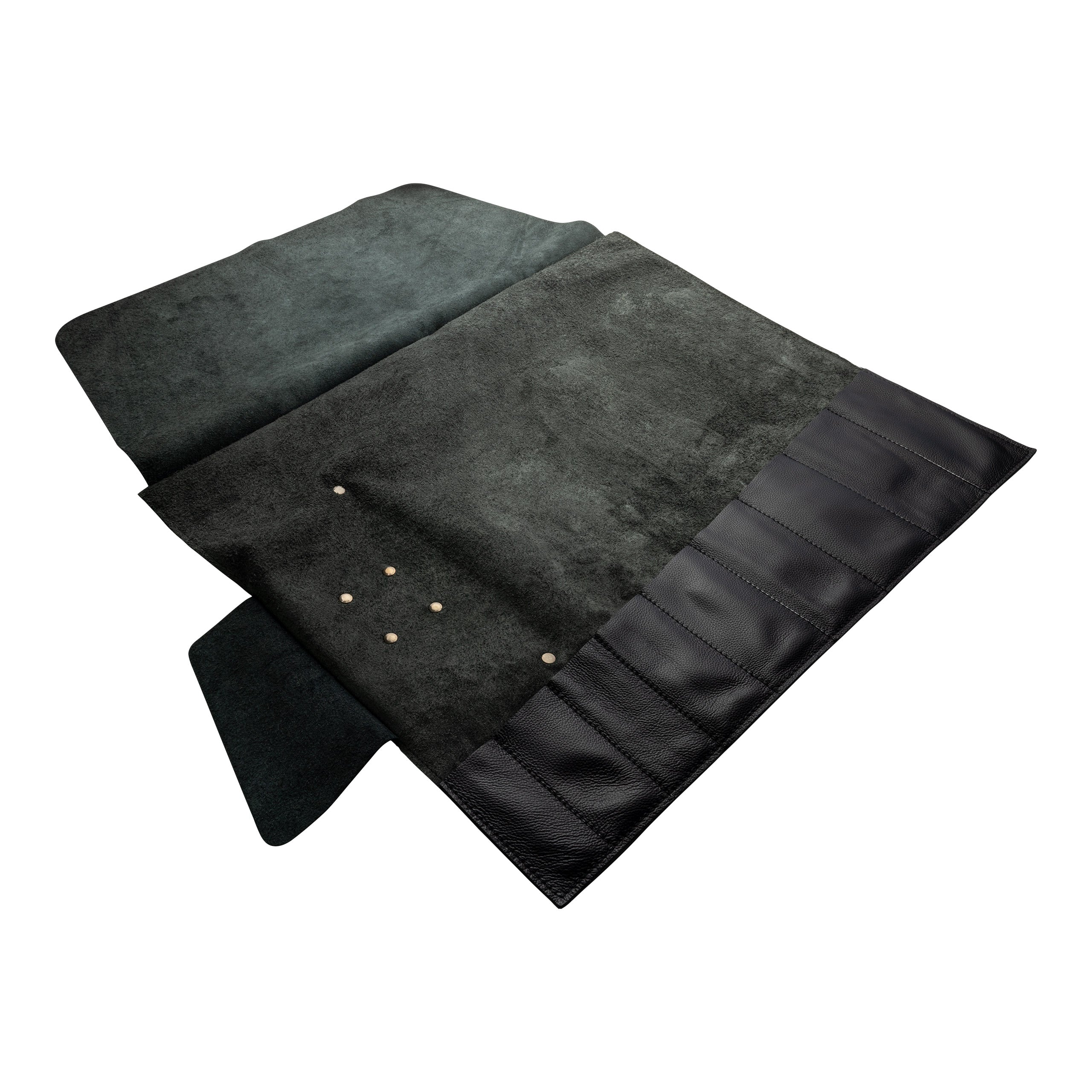 Global Deluxe Leather Knife Case Black 9 Pocket - Image 3